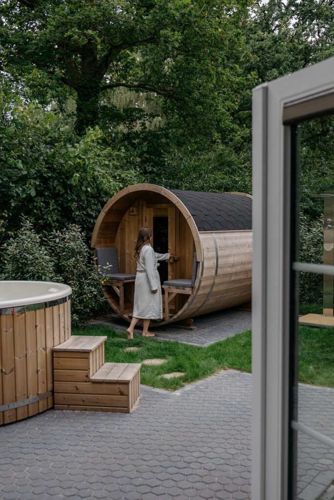 Boshuisje kidsproof en hottub