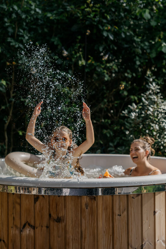 Boshuisje kidsproof en hottub